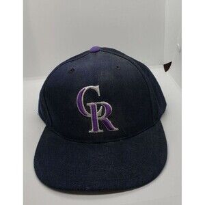 New Era Colorado Rockies Authentic Collection 59FIFTY Cap  Silver Purple Vintage